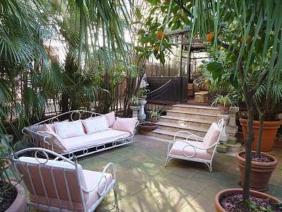 Borghese gardens, sitting area of the garden